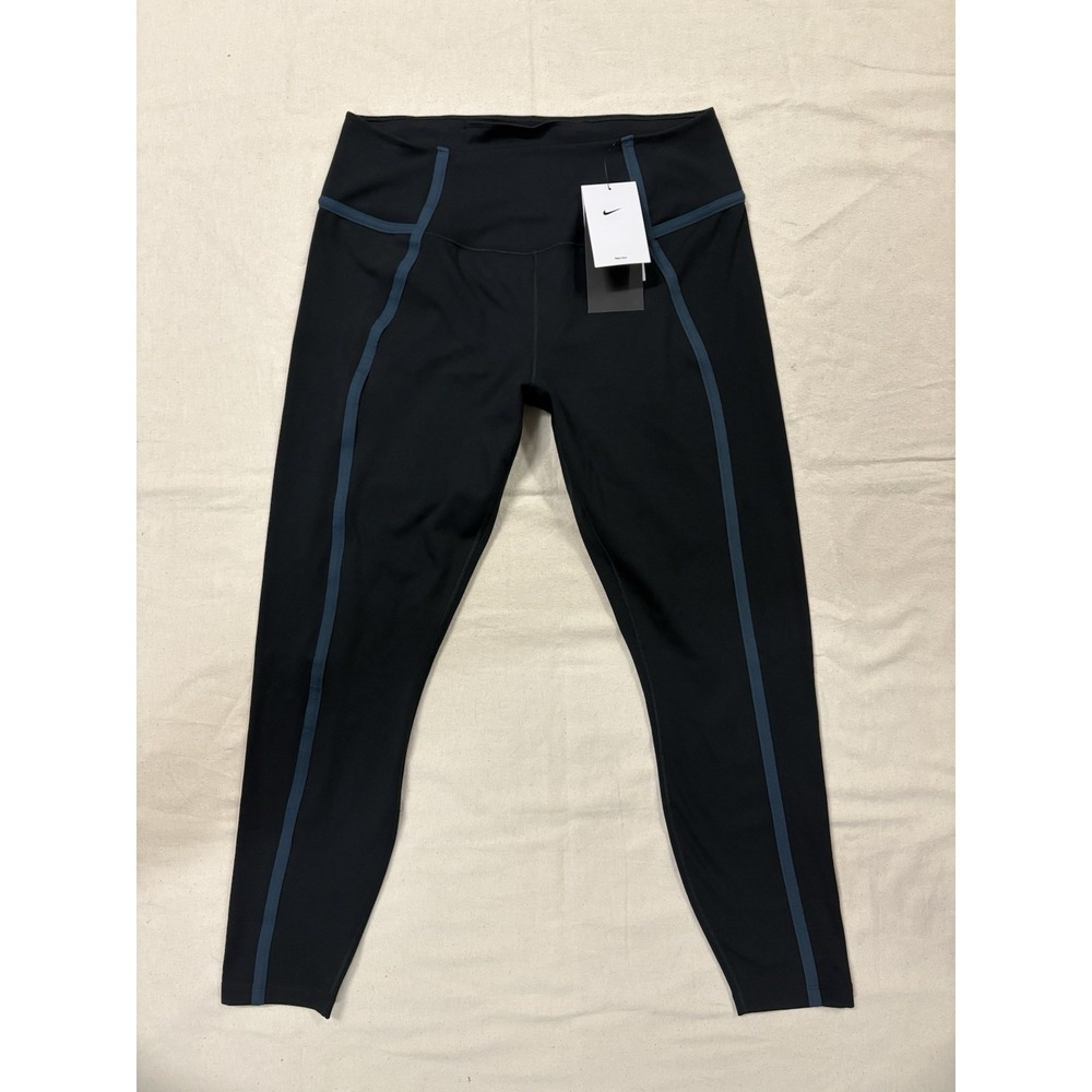New Nike One Dri-Fit High-Waist Leggings Women's Large Gentle Support 7/8 Length